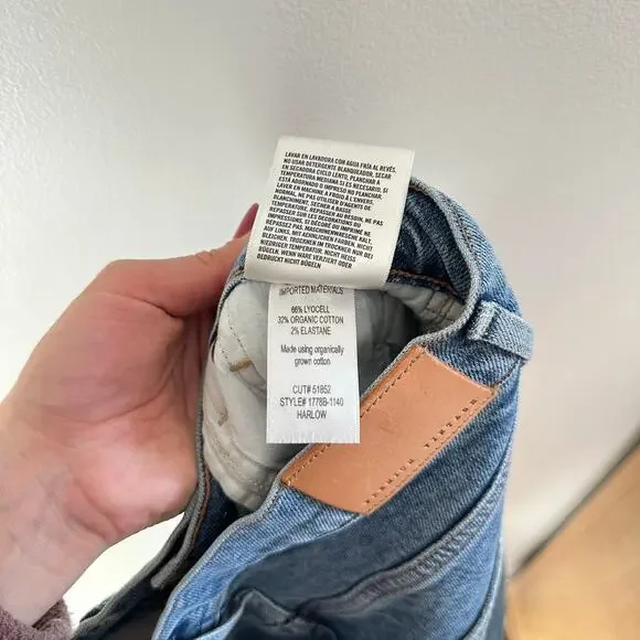 Citizens of Humanity Premium Vintage Harlow Crop Jeans Frayed Hem Light Wash 26 - Picture 15 of 16